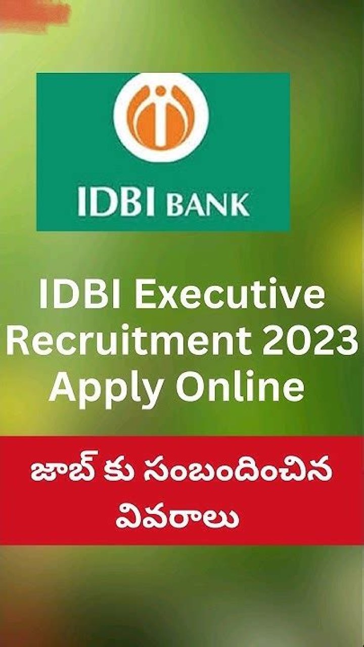 IDBI Executive Recruitment 2023 : 1036 पदों की नई भर्ती जारी, जल्दी भरें फॉर्म