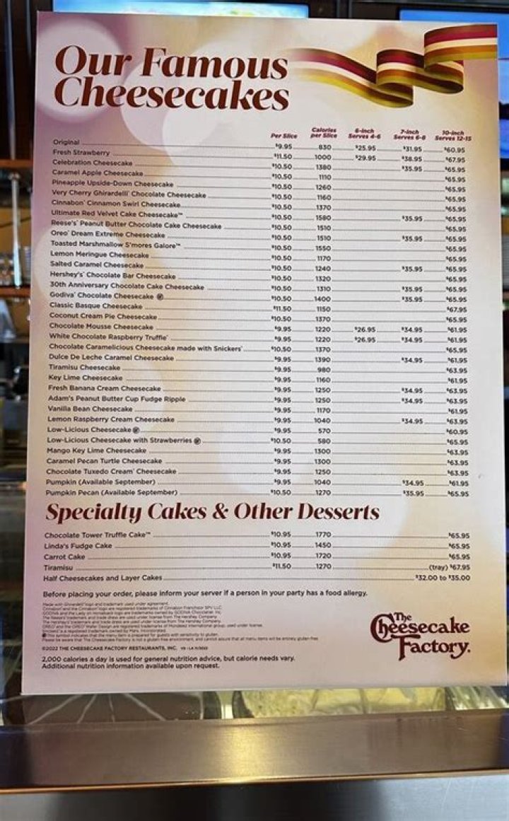 The Cheesecake Factory Drinks Menu and Prices - SarkariResult